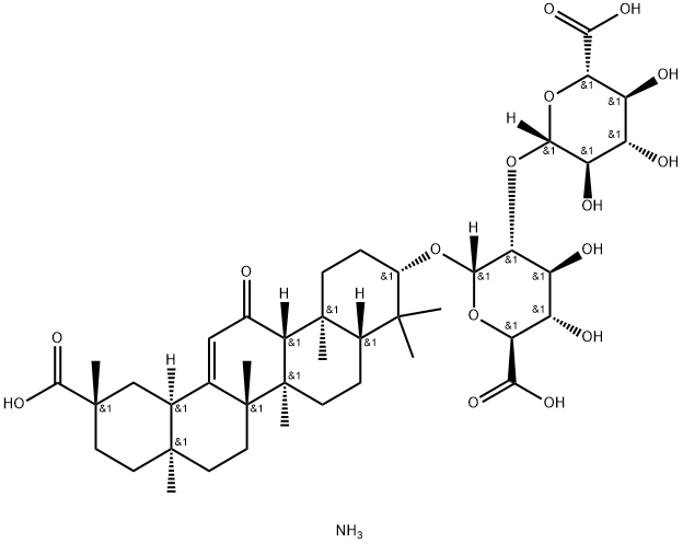 Glycyrrhizinsäureammonium-Salz Struktur